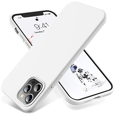 OTOFLY Compatible with iPhone 12 Pro Max Case 67 inch2020Silky and Soft Touch Series Premium Soft Liquid Silicone Rubber FullBody Protective Bumper Case White