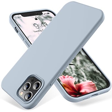 OTOFLY Compatible with iPhone 12 Pro Max Case 67 inch2020Silky and Soft Touch Series Premium Soft Liquid Silicone Rubber FullBody Protective Bumper Case Nattier Blue