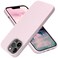 OTOFLY Compatible with iPhone 13 Pro CaseLiquid Silicone Slim Protective Shockproof Phone Case Cover with AntiScratch Microfiber Lining 61 inch Ice Pink