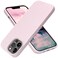 OTOFLY Compatible with iPhone 13 Pro CaseLiquid Silicone Slim Protective Shockproof Phone Case Cover with AntiScratch Microfiber Lining 61 inch Ice Pink