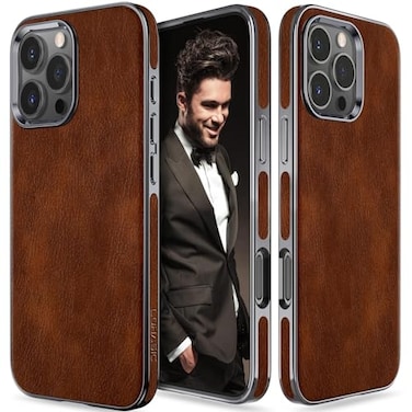 LOHASIC for iPhone 16 Pro Max Leather Case Slim Luxury Business Classic Shockproof Cover Protective Phone Cases for iPhone 16 ProMax 69 2024 Brown