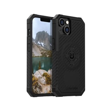 Rokform iPhone 14 Case Rugged Series Dual Magnetic iPhone Cover with RokLock Twist Lock Protective Apple Gear Drop Tested Armor Black