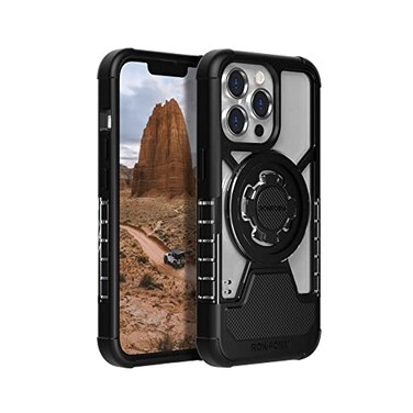 Rokform iPhone 13 Pro Case Crystal Series Dual Magnet Plus MagSafe Compatible Slim Magnetic Clear Apple Case iPhone Cover with RokLock Twist Lock Drop Tested Armor Clear