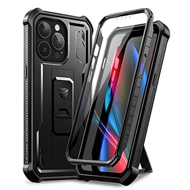 Dexnor for iPhone 13 pro max Case 67 Inch 2021 Built in Screen Protector and Kickstand Heavy Duty Military Grade Protection Shockproof Protective Cover for iPhone 13 pro maxBlack