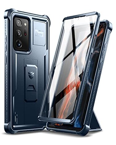 Dexnor for Samsung Galaxy Note 20 Ultra 5G Case Built in Screen Protector and Kickstand Heavy Duty Military Grade Protection Shockproof Protective Cover for Samsung Galaxy Note 20 Ultra Navy Blue