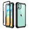 Dexnor iPhone 11 Case with Screen Protector Clear Rugged 360 Full Body Protective Shockproof Hard Back Defender Dual Layer Heavy Duty Bumper Cover Case for iPhone 11 61 Black