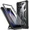 Poetic Spartan Case Compatible with Galaxy S23 Ultra 5G 68 inch Builtin Screen Protector Work with Fingerprint ID Full Body Rugged Shockproof Cover Case with Kickstand Metallic Gun Metal