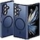 Hensinple for Samsung Galaxy Z Fold 7 Case MagneticZ Fold 7 Case Compatible with MagSafe Translucent Matte Military Grade Drop Proof Protection Shockproof Hard PC Rugged Phone CoverBlue