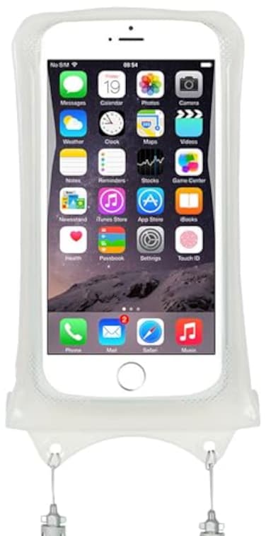 AquaVault 100 Waterproof Floating Smart Phone Case Money Pouch Fits All Phones Made from Premium Heavy Duty PVC for Added Drop Protection Includes Adjustable Neck Strap White