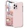 SURPHY Compatible with iPhone 13 Pro Max Case with Screen Protector Camera Protection Soft Microfiber Lining Liquid Silicone Phone Case 67 inch 2021 Pink Sand