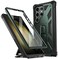 Poetic Spartan Case for Samsung Galaxy S23 Ultra 5G 68 inch Builtin Screen Protector Work with Fingerprint ID Full Body Rugged Shockproof Protective Cover Case with Kickstand Metallic Green