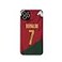 Slrioks Ronaldo Jersey Phone Case Creative Soccer Case for iPhone 11 Pro Max Thin Soft Imitation Leather Shockproof