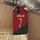 Slrioks Ronaldo Jersey Phone Case Creative Soccer Case for iPhone 11 Pro Max Thin Soft Imitation Leather Shockproof