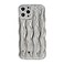 Caseative for iPhone 12 Pro Max CaseWater Ripple Pattern Curly Wave Frame Soft Phone Case Silver