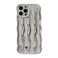 Caseative for iPhone 12 Pro Max CaseWater Ripple Pattern Curly Wave Frame Soft Phone Case Silver