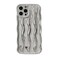 Caseative for iPhone 12 Pro Max CaseWater Ripple Pattern Curly Wave Frame Soft Phone Case Silver