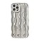 Caseative for iPhone 12 Pro CaseWater Ripple Pattern Curly Wave Frame Soft Phone Case Silver