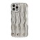 Caseative for iPhone 12 Pro CaseWater Ripple Pattern Curly Wave Frame Soft Phone Case Silver
