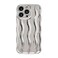 Caseative for iPhone 13 Pro CaseWater Ripple Pattern Curly Wave Frame Soft Phone Case Silver