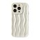 Caseative for iPhone 14 Pro CaseWater Ripple Pattern Curly Wave Frame Soft Phone Case White
