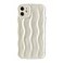 Caseative for iPhone 11 CaseWater Ripple Pattern Curly Wave Frame Soft Phone Case White