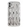 Caseative for iPhone 11 CaseWater Ripple Pattern Curly Wave Frame Soft Phone Case Silver