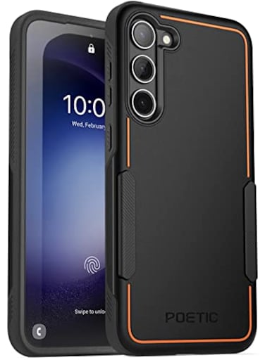 Poetic Neon Series Case Designed for Samsung Galaxy S23 Plus 5G 67 inch Dual Layer Heavy Duty Tough Rugged Lightweight Slim Shockproof Protective Case 2023 New Cover for Galaxy S23 5G Black