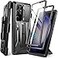 TONGATE for Samsung Galaxy S23 Ultra Case Builtin Slide Camera Cover Screen Protector 2 Front Frame Military Grade Shockproof S23 Ultra Phone Case with Kickstand BeltClip 68 Black