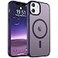 SUPFINE Magnetic for iPhone 12 CaseiPhone 12 Pro Case Compatible with MagSafeMilitary Grade Drop Protection Translucent Matte Shockproof Phone CoverDark Purple