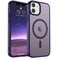 SUPFINE Magnetic for iPhone 12 CaseiPhone 12 Pro Case Compatible with MagSafeMilitary Grade Drop Protection Translucent Matte Shockproof Phone CoverDark Purple