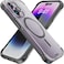 REBEL Clear Case for iPhone 14 Pro Frosted Series Gen4 Strong MagSafe Compatible Translucent Matte Texture Protective Shockproof Bumpers Metal Buttons 61 Inch Phone Cover 2023 Frosted Black