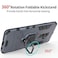 MaiJin LuluMain Compatible with Galaxy S9 Case Metal Ring Grip Kickstand Shockproof Hard Bumper Works with Magnetic Car Mount Dual Layer Rugged Cover for Samsung Galaxy S9 Plus Navy Blue