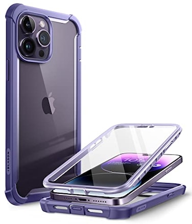 i-Blason iBlason Ares Designed for iPhone 14 Pro Case 61 inch 2022 Release Dual Layer Rugged Clear Bumper Case with Builtin Screen Protector Mauve