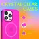 FELONY CASE for iPhone 13 Pro Max Neon Pink Crystal Clear Phone Case Compatible with MagSafe 360 Shockproof Protective Case Designed for Apple iPhone 13 Pro Max