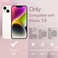 JETech Silicone Case for iPhone 14 61Inch SilkySoft Touch FullBody Protective Phone Case Shockproof Cover with Microfiber Lining Pink