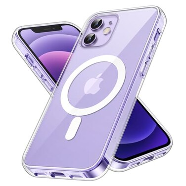 JETech Magnetic Case for iPhone 12 mini 54Inch Compatible with MagSafe Wireless Charging Shockproof Phone Bumper Cover AntiScratch Clear Back Clear