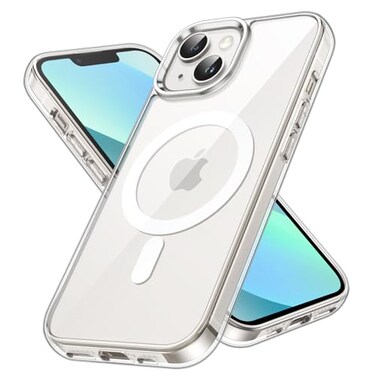 JETech Magnetic Case for iPhone 13 mini 54Inch Compatible with MagSafe Wireless Charging Shockproof Phone Bumper Cover AntiScratch Clear Back Clear