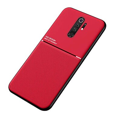 Kepuch Mowen Case Cover Bumper Builtin Metal Plate for Xiaomi Redmi Note 8 Pro Red