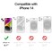 JETech Case for iPhone 14 61Inch NonYellowing Shockproof Phone Bumper Cover AntiScratch Clear Back Blue