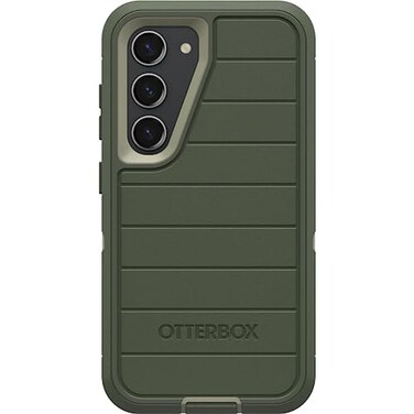 OtterBox Galaxy S23 Only Defender Series Case Lichen The Trek Green Rugged Durable with Port Protection Case Only Microbial Defense Protection NonRetail Packaging