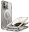 i-Blason iBlason Ares Magnetic for iPhone 15 Pro Max Case MagSafe with Builtin Screen Protector MilitaryGrade Protection Clear Slim FullBody Shockproof Bumper Phone Case for iPhone 15 Pro Max Gray
