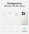 Ringke Fusion Bold for iPhone 15 Pro Max Case Textured Sides for Grip AntiYellowing Technology Clear Back to Show Phone Color Gray