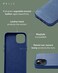 Mujjo Leather Phone Case Fits iPhones 15 Plus and 14 Plus MagSafe Compatible Premium European Leather Camera Lens Protection Crafted with Recycled Materials Slim Profile Monaco Blue