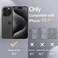 JETech Silicone Case for iPhone 15 Pro 61Inch SilkySoft Touch FullBody Protective Phone Case Shockproof Cover Black