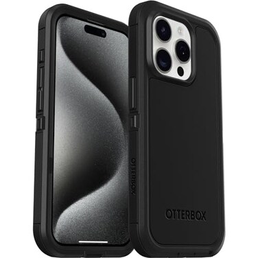 OtterBox Defender XT Case for iPhone 15 Pro with MagSafe Shockproof Drop Proof UltraRugged Protective Case 5X Tested to Military Standard Black