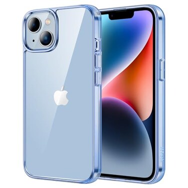 JETech Case for iPhone 14 61Inch NonYellowing Shockproof Phone Bumper Cover AntiScratch Clear Back Sierra Blue