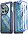 Poetic Guardian Case Compatible with OnePlus 12 5G 2024 Builtin Screen Protector Work with Fingerprint ID FullBody Hybrid Shockproof Protective Rugged Clear Cover Case BlueClear