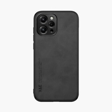 Kepuch Silklike Case for Redmi 12 4G Cover Bumper Builtin Metal Plate for Redmi 12 4G Black