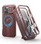 Dexnor for iPhone 16 Pro Max Case with Slide Camera Cover Adjustable Kickstand Builtin Screen ProtectorCompatible with MagSafe Shockproof Cases HeavyDuty Magnetic Protective CoverMaroon Red