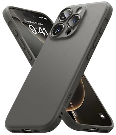 Ringke Onyx for iPhone 16 Pro Case Feels Good in The Hand Oil Dirt Resistant Individual Lens Covers for Cameras NonSlip Enhanced Grip Lightweight Cover Gray